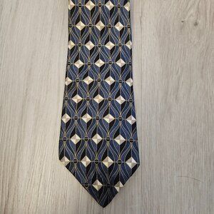 Zykos George Machado Blue Black Italian Silk Tie